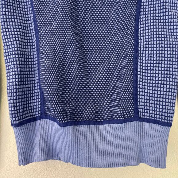 Title nine knit hooded sweater full zip outdoor hiking athletic Gorpcore blue XS - Picture 10 of 11